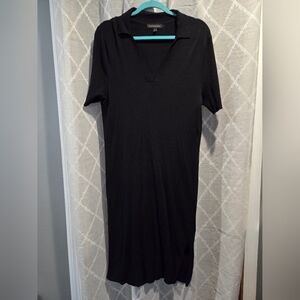 Banana Republic Black Midi Dress with V-Neck